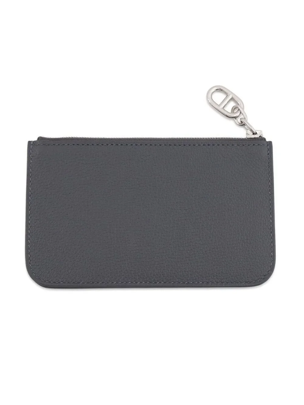 Hermes Card Slot Zip Azap Chaine D'ancre Grimisty Silver Ever